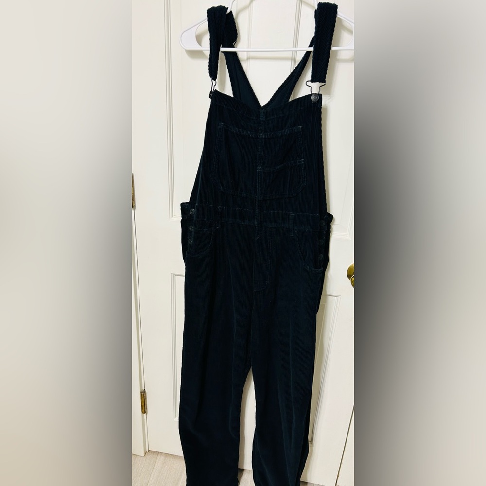 We The Free Black Corduroy Overalls